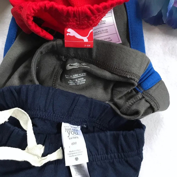 Nike, Puma, and Carter's NWOT Assorted Bottom Bundle Boys 3-9M - Picture 11 of 13
